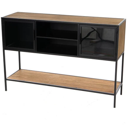 Amadeus - Buffet BAPTISTE 2 Niches En Métal Et Bois - Multicolore 1 Amadeus - Buffet BAPTISTE 2 Niches En Métal Et Bois - Multicolore