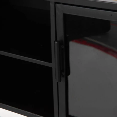 Amadeus - Buffet BAPTISTE 2 Niches En Métal Et Bois - Multicolore 2 Amadeus - Buffet BAPTISTE 2 Niches En Métal Et Bois - Multicolore – Image 2