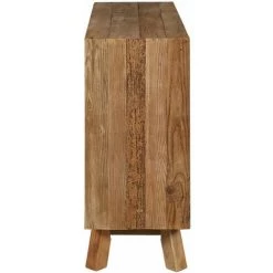 CDA Buffet En Pin Recyclé 4 Tiroirs Et 4 Niches - Naturel Foncé -Buffet et enfilade Soldes 55070733 3