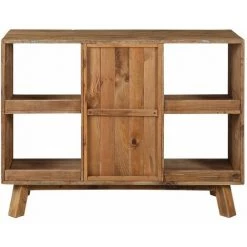 CDA Buffet En Pin Recyclé 4 Tiroirs Et 4 Niches - Naturel Foncé -Buffet et enfilade Soldes 55070733 4