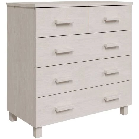 Buffet 79x40x80 Cm Bois Massif De Pin Blanc VidaXL 2 Buffet 79x40x80 Cm Bois Massif De Pin Blanc VidaXL – Image 2