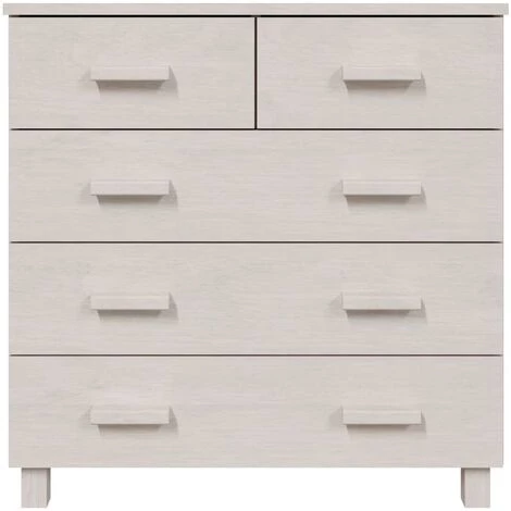 Buffet 79x40x80 Cm Bois Massif De Pin Blanc VidaXL 3 Buffet 79x40x80 Cm Bois Massif De Pin Blanc VidaXL – Image 3