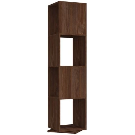 YOUTHUP Armoire Rotative Chêne Marron 34,5x34,5x147,5 Cm Aggloméré - Brun 2 YOUTHUP Armoire Rotative Chêne Marron 34,5x34,5x147,5 Cm Aggloméré - Brun – Image 2