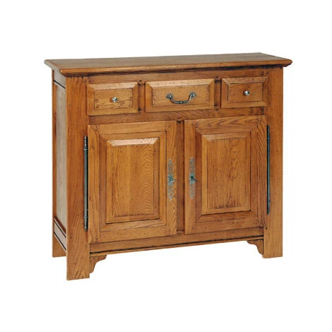 M-S Meuble D'entrée 2 Portes 3 Tiroirs En Chêne Massif - ACHELET 1 M-S Meuble D'entrée 2 Portes 3 Tiroirs En Chêne Massif - ACHELET