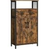 VASAGLE Meuble De Rangement, Buffet, Placard, Avec Tiroir Et Étagère Réglable, Meuble De Salle De Bain, Cadre En Acier, Pour Salon, Cuisine, Style Industriel, Marron Rustique Et Noir Par SONGMICS LSC261B01 - Marron Rustique Et Noir
