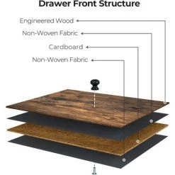 SONGMICS Meuble De Rangement, Bibliothèque, Avec Étagères Et Tiroirs, Style Industriel, Pour Salon, Bureau, Chambre, Marron Rustique Et Noir LGS044B02 - Grège Et Noir 8 SONGMICS Meuble De Rangement, Bibliothèque, Avec Étagères Et Tiroirs, Style Industriel, Pour Salon, Bureau, Chambre, Marron Rustique Et Noir LGS044B02 - Grège Et Noir -Buffet et enfilade Soldes 55540792 4