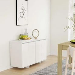Buffet Aggloméré 120x41x75 Cm Blanc VidaXL