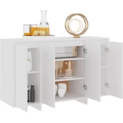 Buffet Aggloméré 120x41x75 Cm Blanc VidaXL -Buffet et enfilade Soldes 55728083 3