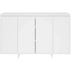 Buffet Aggloméré 120x41x75 Cm Blanc VidaXL -Buffet et enfilade Soldes 55728083 5