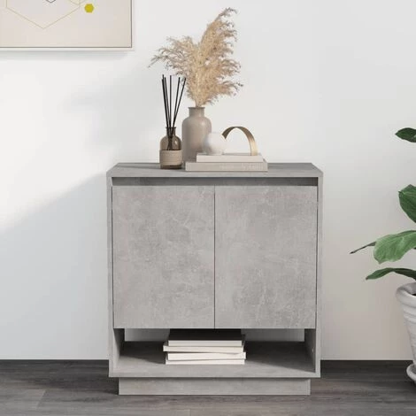 Buffet Aggloméré 70x41x75 Cm Gris Béton VidaXL 1 Buffet Aggloméré 70x41x75 Cm Gris Béton VidaXL