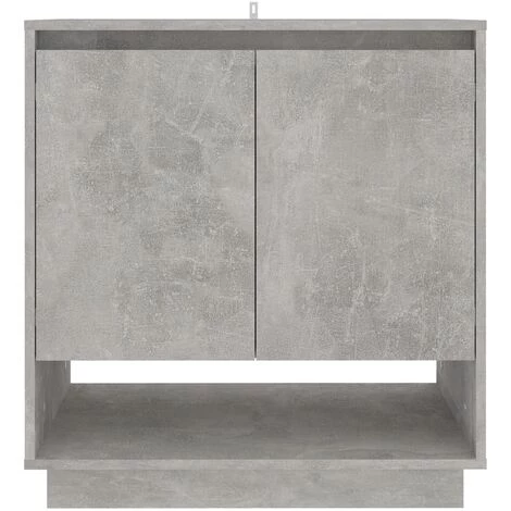 Buffet Aggloméré 70x41x75 Cm Gris Béton VidaXL 3 Buffet Aggloméré 70x41x75 Cm Gris Béton VidaXL – Image 3