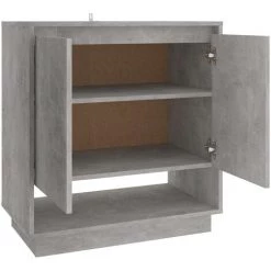 Buffet Aggloméré 70x41x75 Cm Gris Béton VidaXL 9 Buffet Aggloméré 70x41x75 Cm Gris Béton VidaXL -Buffet et enfilade Soldes 55807261 5