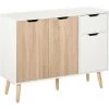 MH Buffet Scandinave LEON Chêne Et Blanc