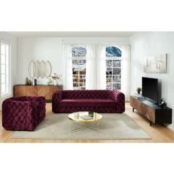 VENTE-UNIQUE.COM Buffet ISMAEL - 4 Portes - MDF Placage Noyer Et Métal Noir - Noir, Naturel Foncé -Buffet et enfilade Soldes 55881937 5