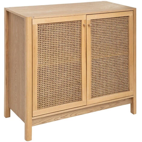 Buffet En Bois Et Cannage Rotin Coloris Beige - Longueur 100 X Profondeur 45 X Hauteur 89,5 Cm -PEGANE- 1 Buffet En Bois Et Cannage Rotin Coloris Beige - Longueur 100 X Profondeur 45 X Hauteur 89,5 Cm -PEGANE-