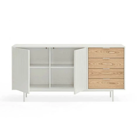 Buffets BOBOCHIC - Buffet 2 Portes 160 Cm SIERRA Chêne Et Blanc - Chêne Et Blanc 5 Buffets BOBOCHIC - Buffet 2 Portes 160 Cm SIERRA Chêne Et Blanc - Chêne Et Blanc – Image 5