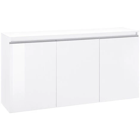 AHD AMAZING HOME DESIGN Buffet 3 Portes 150cm Blanc Brillant Entrée Salon Magic Lawe 3 AHD AMAZING HOME DESIGN Buffet 3 Portes 150cm Blanc Brillant Entrée Salon Magic Lawe – Image 3