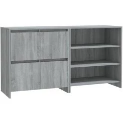 Buffets 2 Pcs Bois D'ingénierie Sonoma Gris VidaXL 6 Buffets 2 Pcs Bois D'ingénierie Sonoma Gris VidaXL -Buffet et enfilade Soldes 56138381 2