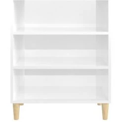INLIFE Buffet Blanc Brillant 57x35x70 Cm Aggloméré 8 INLIFE Buffet Blanc Brillant 57x35x70 Cm Aggloméré -Buffet et enfilade Soldes 56253346 4