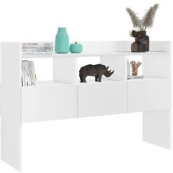 INLIFE Buffet Blanc Brillant 105x30x70 Cm Aggloméré 8 INLIFE Buffet Blanc Brillant 105x30x70 Cm Aggloméré -Buffet et enfilade Soldes 56253883 4