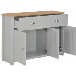INLIFE Buffet Gris 112 X 35 X 81 Cm -Buffet et enfilade Soldes 56253987 2