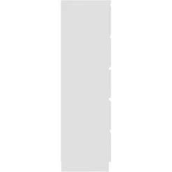 INLIFE Buffet à Tiroirs Blanc 60x35x121 Cm Aggloméré -Buffet et enfilade Soldes 56254143 5