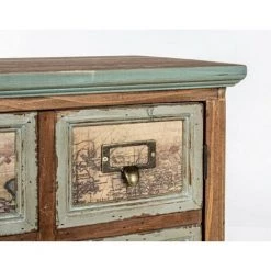 WEBMARKETPOINT Buffet 1 Porte 7 Tiroirs Bois Kompart Retro -Buffet et enfilade Soldes 56409432 5