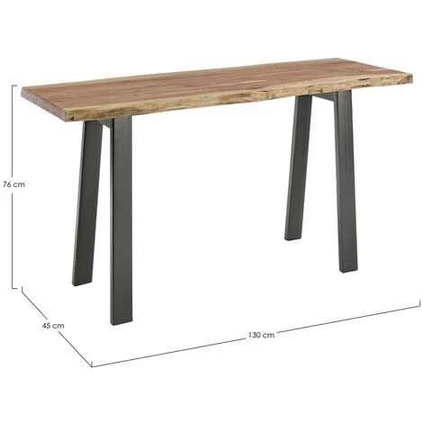 WEBMARKETPOINT Console Métal Et Bois Aron 1 WEBMARKETPOINT Console Métal Et Bois Aron