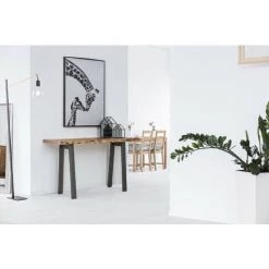 WEBMARKETPOINT Console Métal Et Bois Aron 9 WEBMARKETPOINT Console Métal Et Bois Aron -Buffet et enfilade Soldes 56409612 5