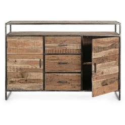 WEBMARKETPOINT Buffet 2 Portes 3 Tiroirs Elmer En Bois Mélaminé 6 WEBMARKETPOINT Buffet 2 Portes 3 Tiroirs Elmer En Bois Mélaminé -Buffet et enfilade Soldes 56409618 3