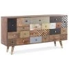 WEBMARKETPOINT Buffet En Bois Mélaminé Dhaval Cm 150 Avec 4 Portes Et 4 Tiroirs