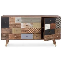 WEBMARKETPOINT Buffet En Bois Mélaminé Dhaval Cm 150 Avec 4 Portes Et 4 Tiroirs -Buffet et enfilade Soldes 56409634 3