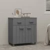 YOUTHUP Buffet Gris Foncé 79x40x80 Cm Bois Massif De Pin - Gris