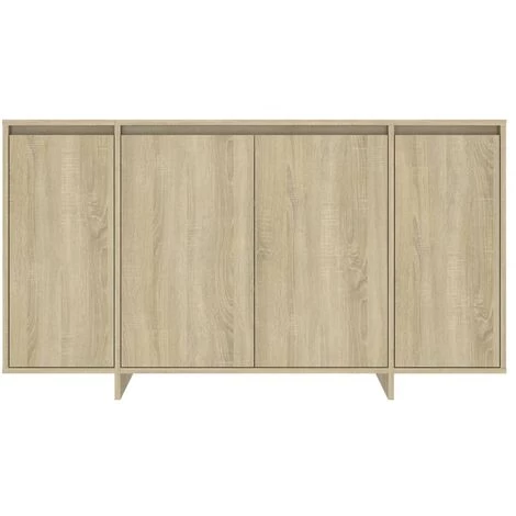 YOUTHUP Buffet Chêne Sonoma 135x41x75 Cm Aggloméré - Beige 5 YOUTHUP Buffet Chêne Sonoma 135x41x75 Cm Aggloméré - Beige – Image 5