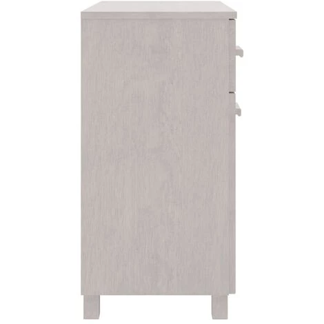 YOUTHUP Buffet Blanc 79x40x80 Cm Bois Massif De Pin - Blanc 4 YOUTHUP Buffet Blanc 79x40x80 Cm Bois Massif De Pin - Blanc – Image 4