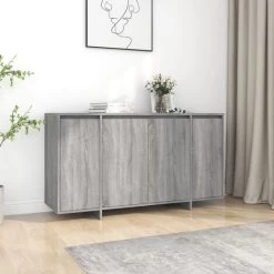 YOUTHUP Buffet Sonoma Gris 135x41x75 Cm Aggloméré - Gris