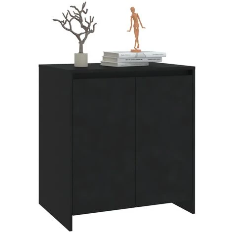 YOUTHUP Buffet Noir 70x40x73,5 Cm Aggloméré - Noir 4 YOUTHUP Buffet Noir 70x40x73,5 Cm Aggloméré - Noir – Image 4