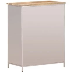 Topdeal Buffet 60x35x75 Cm Bois De Manguier Brut Et Fer FF323736_FR -Buffet et enfilade Soldes 56578570 5