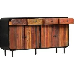 Topdeal Buffet Bois De Récupération Solide 140 X 35 X 76 Cm VDFF33097_FR 9 Topdeal Buffet Bois De Récupération Solide 140 X 35 X 76 Cm VDFF33097_FR -Buffet et enfilade Soldes 56578606 5