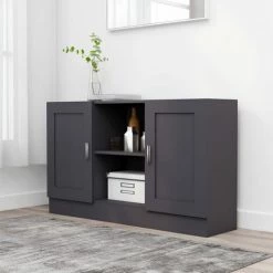 Topdeal Buffet Gris 120x30,5x70 Cm Aggloméré FF802779_FR