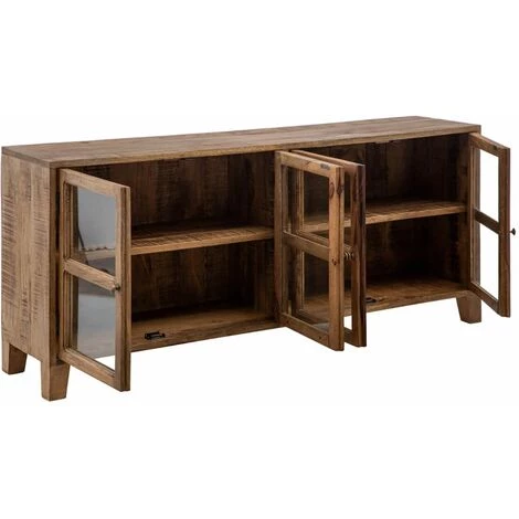 ALTOBUY HORTON - Buffet Bas 4 Portes Manguier Massif Teinté Foncé - Naturel 3 ALTOBUY HORTON - Buffet Bas 4 Portes Manguier Massif Teinté Foncé - Naturel – Image 3