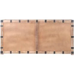 MEUBLE HOUSE Buffet En Manguier Blanchi Et Métal Style Coffre Vintage "Voyage" - Marron -Buffet et enfilade Soldes 56624501 3