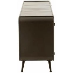 Paris Prix - Buffet 3 Tiroirs En Bois "hulta" 160cm Naturel & Noir -Buffet et enfilade Soldes 57062011 3