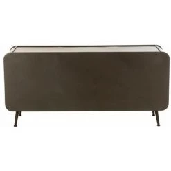 Paris Prix - Buffet 3 Tiroirs En Bois "hulta" 160cm Naturel & Noir -Buffet et enfilade Soldes 57062011 4