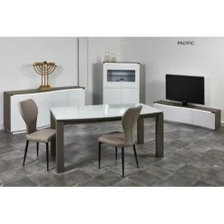 Paris Prix - Bahut 4 Portes En Bois "pyloza" 200cm Blanc Laqué 8 Paris Prix - Bahut 4 Portes En Bois "pyloza" 200cm Blanc Laqué -Buffet et enfilade Soldes 57075178 4