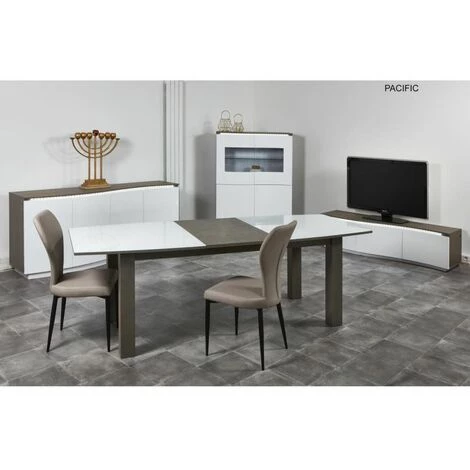 Paris Prix - Bahut 4 Portes En Bois "pyloza" 200cm Blanc Laqué 5 Paris Prix - Bahut 4 Portes En Bois "pyloza" 200cm Blanc Laqué – Image 5