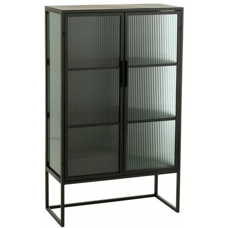 Paris Prix - Buffet 2 Portes Design "alony" 126cm Noir 1 Paris Prix - Buffet 2 Portes Design "alony" 126cm Noir