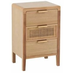 Paris Prix - Buffet 3 Tiroirs En Bois "nivelo" 62cm Naturel