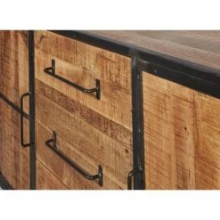 Paris Prix - Bahut 2 Portes & 3 Portes "manita" 200cm Marron -Buffet et enfilade Soldes 57080157 4