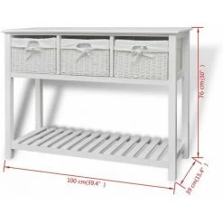 NOVA Boîte De Croyance Moble Habileté Blanche Buffet De Rangement Blanc -Buffet et enfilade Soldes 57092094 4